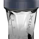 HELIMIX 1.5 Vortex Blender Shaker Bottle Holds Upto 20oz | No Blending Ball or Whisk | USA Made | Portable Pre Workout Whey Protein Drink Shaker Cup | Mixes Cocktails Smoothies Shakes | Top Rack Safe (Midnight)