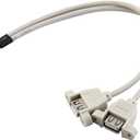 uxcell Motherboard USB 2.0 9 Pin Header to 2 Ports A Female Adapter Cable