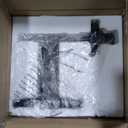 Hyunbae Outdoor Wall Sconce, 18.9" Large Size Wall Light, Exterior Light Fixtures Wall Mount for House, Globe Glass Front Porch Lights, Waterproof Outside Lighting Sconce Lamp with E26 Base (Black)