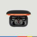 Skullcandy Push Active Wireless Earbuds, Bluetooth Headphones, Noise Isolating, 44 Hrs Battery, Secure-Fit Over-Ear Hanger, Sweat and Water Resistant, Microphone for iPhone Android - True Black/Orange