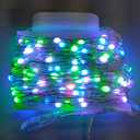 BrizLabs Christmas Fairy Lights - 66ft 200 LED Color Changing Fairy Lights with Remote, Plugin RGB Rainbow Christmas Twinkle Light White & Red Starry Xmas Light for Xmas Halloween Home Party Wedding