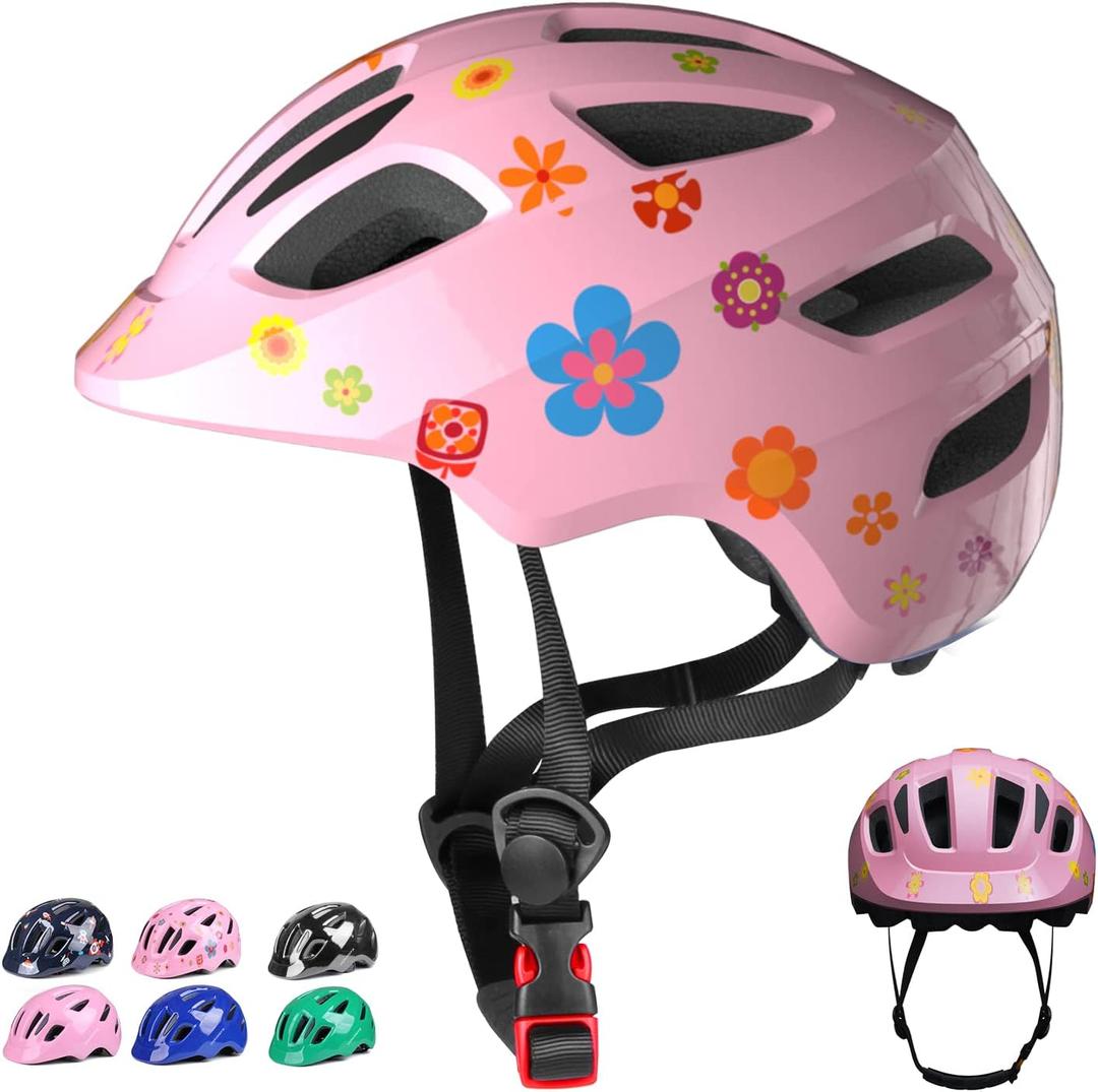 GLAF Baby Bike Helmet Toddler Helmets for 1 Year Old and up Infant Girls Boys Multi Sport Adjustable for Scooter Bicycle Skateboard Cycling (XS: 18.11"- 20.08" / 46-51 cm, Flower)