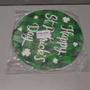 YUNKKIN St Patricks Day Wreath Happy St Patricks Day Door Decorations Buffalo Plaid Decorations Hanging Sign Wooden Front Door Hanger for Porch Wall Indoor Home Decor