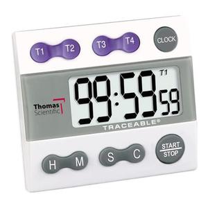 labForce (Powered by Thomas Scientific) 4-Channel Alarm Timer | Easy on The Eyes with a High-Decibel Alarm for Repetitive Testing (1 Each)