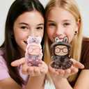 3 x Doll Clothes for 17cm Accessories Set with Glasses Butterfly Clip Pink Clothe la Boo-Boo for Clothe No Doll Included (Brown, One Size)