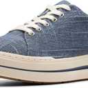 Clarks Women's Audreigh Sun Sneakers (6.5 Wide, Navy)