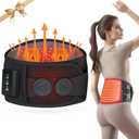 Heating Pad for Back Pain Relief,Electric Heating Pad for Low Back Massager,3 Heat, Black,43"x 6" +20" Extended Belt Gifts for Women,Men,Mom,Dad