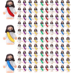 AKFAHOIF Mini Jesus Figures, Set of 100pcs Action Figures Little Jesus Figures, Tiny Jesus Figures to Hide and Seek Religious Gifts for Easter Egg Stuffers