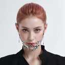 Masquerade MaskSteel Half Mask Women's Costume Half Face Halloween Party Prom Metal Hallowmas Gifts Accessories