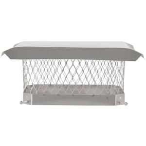 Stainless Steel Chimney Cap - Bolt-On Chimney Cover, Single Chimney Flue Cover Fits Existing Tiles, Chimney Vent Cap (9" x 13") HY-C SCSS913