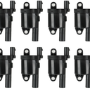 Round Ignition Coil Pack for Cadillac Escalade, for Chevy Avalanche Suburban 1500 2500 HD, Silverado 1500 Express Camaro, for GMC Sierra 1500 Yukon Envoy Savana 2500, Replaces UF414 D514A, 8 PCS