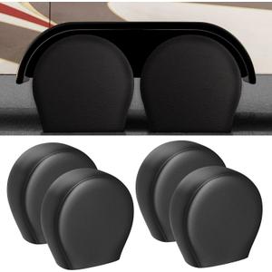 Moonet PVC Thickening Leather Tire Wheel Covers 4 Pack- Tough Tire Wheel Protector for Truck,SUV,Motorhome,Camper,Trailer,RV - Universal Fits Tire Diameters 40-42 inches,Black, QB436