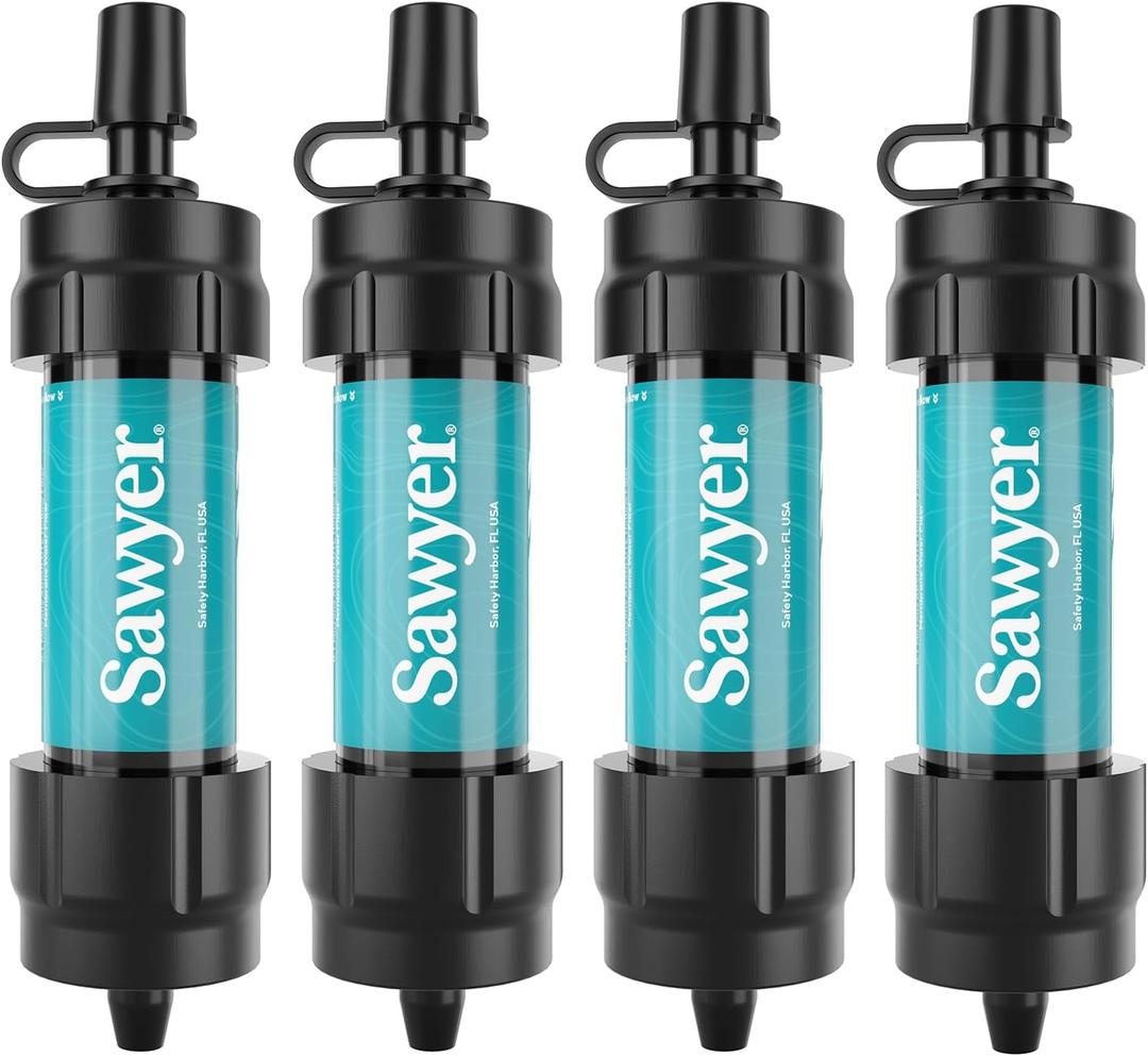 Sawyer Products Mini Water Filtration System (4-Pack, Teal)