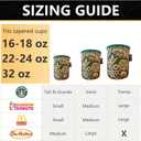 Neoprene Insulated Cup Sleeve for Iced Coffee, Hot & Cold Beverages  Reusable, Washable Drink Holder Cup Sleeve  Anti-Slip, Eco-Friendly, Multi-Color Design (BUSH, SMALL)