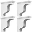 Briwooody 4 Pcs Unfinished Paintable Corbels, 4 1/8 W x 10 1/2 D x 10 1/2 H