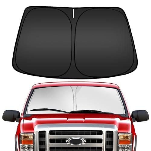 ARISMOTOR Windshield Sun Shade for Ford Super Duty F250 F350 F450 F550 2017-2025 2026, Custom Fit Foldable Front Window Sunshade Sun Visor Protector, Block UV Rays Keep Your Car Cooler