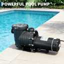 GarveeLife Swimming Pool Pump 1.5 HP 1100W 110-120V Pumps with Strainer Basket for Above/In-ground Pool