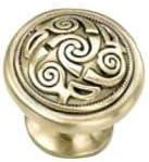 Laurey 11204 Cabinet Hardware 1-1/4-Inch Aztec Knob, Satin Brass