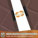 Magnetic Thermal Insulated Door Curtain, Fits 72'' x 80'' Doors(Curtain Size 74'' x 82''), Weatherproof Oxford with Cotton-Fill Insulation Door Cover for Winter, Keep Warm, Brown