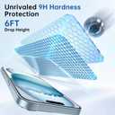 SYNCWIRE Screen Protector for iPhone 15 [6.1 inch], Reinforced Tempered Glass with Easy Installation Frame, Bubble Free, HD Clear, Shatterproof, Scratch Resistant, Case Friendly, 3 Pack