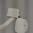 Mum's Memory Mini Zip Around Wristlet Wallet for Women Dual Pouch Wristlet Portable Wallet Coin Purse Mini Women Coin Pocket (White+Gold)