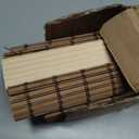 LazBlinds No Drill Bamboo Roman Shades, 32" W x 72" H, Malay Umber
