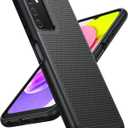 BNIUT for Samsung Galaxy A03s Case: Dual Layer Shockproof Protective Heavy Duty Cell Phone Cover Rugged with Non Slip Textured Back - Military Protection Bumper Tough - 6.5inch (Black Matte)