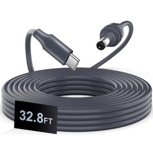 Power Cable USB to DC 32.8FT/10M for Starlink Mini, 100W USB Type-C Male to DC Male Waterproof, Compatible with 65W+ PD Power Source
