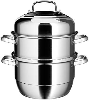 VENTION Large Stainless Steel Induction Steamer Pot for Cooking(30cm), 3 Tier Steamer for Cooking, 11 9/10 Inch Steam Pot for Dumpling