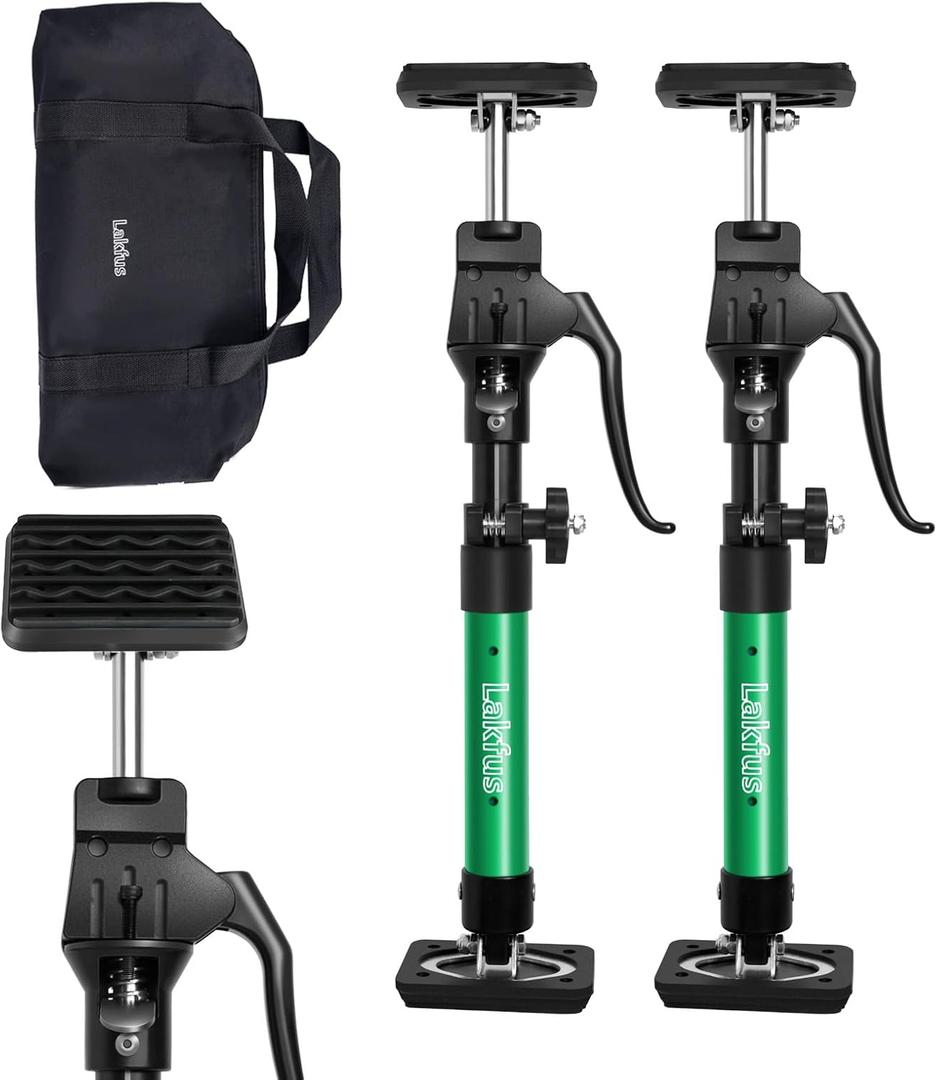 Cabinet Jacks for Installing Cabinets, Adjustable Third Hand Quick Support Pole 15.8" - 23.6" 200lbs Capacity for Dust Barrier Poles, Drywall Lift Furniture Jack Rod & Zip Wall Pole Kit,2-Pack