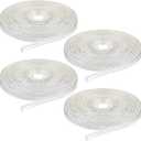 Tondiamo Shower Door Side Strip Seal Glass Translucent Shower Door Side Strip Seal Soft Clear PVC Frameless Glass Sweep to Stop Water(7/32 x 98.4 Inches,4 Rolls)