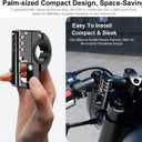 Kewig Aluminum Alloy Anti-Theft Motorcycle Bike Helmet Lock | CNC Machining, with 3 Digit Combination Lock, for 0.875"/1"/1.125" Diameter Handlebar Round Rail, for Bicycle Scooter E-bike