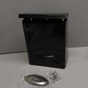 Architectural Mailboxes Designer Galvanized Steel, Locking Wall Mount Mailbox, Black with Satin Nickel