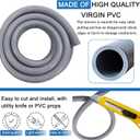 Liquid-Tight Conduit and Connector Kit 1/2 Inch 25 Ft,Flexible Non Metallic Liquid Tight Electrical Conduit UL Certification,Electrical Conduit Kit with 5 Straight,3 Angle Fittings