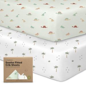 KeaBabies 2-Pack Organic Crib Sheets for Boys, Girls - 52x28 Fitted Crib Mattress Sheet Neutral, Breathable Jersey Cotton Cover for Baby Bed, Toddler Mattress, Soft & Cute Prints (Roarsome) KeaBabies 2-Pack Organic Crib Sheets for Boys, Girls - 52x28 Fitted Crib Mattress Sheet Neutral, Breathable Jersey Cotton Cover for Baby Bed, Toddler Mattress, Soft & Cute Prints (Roarsome)