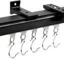 Aluminum Ceiling Curtain Track Black 12-15 ft 1 Pack Wall Mount
