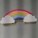 Bright Creations Rainbow Wooden Pen Holder for Desk Accessories, Cute School Supplies (12.6 x 5.04 x 2.32 In)