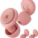 BNU Ear Plugs for Concerts, 2 Pairs 25-35dB Noise Cancelling Earplugs for Work, Motorcycle Reusable High Fidelity Noise Reduction Ear Plugs with 6 Pair Silicon and Memory Foam Tips in S/M/L, Pink