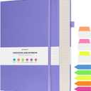 Lined Notebook Journal for Women Men, Large A4 College Ruled Notebook, 312 Numbered Pages Notebooks for Work, 100gsm Paper Daily Journal, Hardcover Vegan Leather Journals for Writing Office, Purple