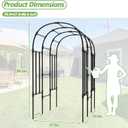 Garden Arch Trellis - 47"L*71"W*87"H, Rust-Proof Grape Trellis with Thickened Steel Pipe, Garden Arch Trellis for Climbing Plants Outdoor, Tunnel Trellis for Cucumber, pumpkin,Squash, Melon