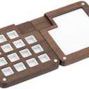 PATIKIL 15 Grids Mini Portable Palette, Walnut Sketchbook Watercolor Palette, Mixing Tray Pocket Magnetic Travel Paint Palette for Painters Artists Acrylic Painting, Dark Brown