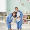 2 x Kids Onesie Animal Costume Christmas Costumes Unisex One Piece Cosplay Suit for Boys and Girls (Blue, M)