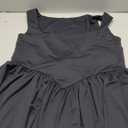 YMDUCH Women's Summer Sleeveless Square Neck A-line Ruffle Hem Mini Tank Dress with Pockets, Size XL