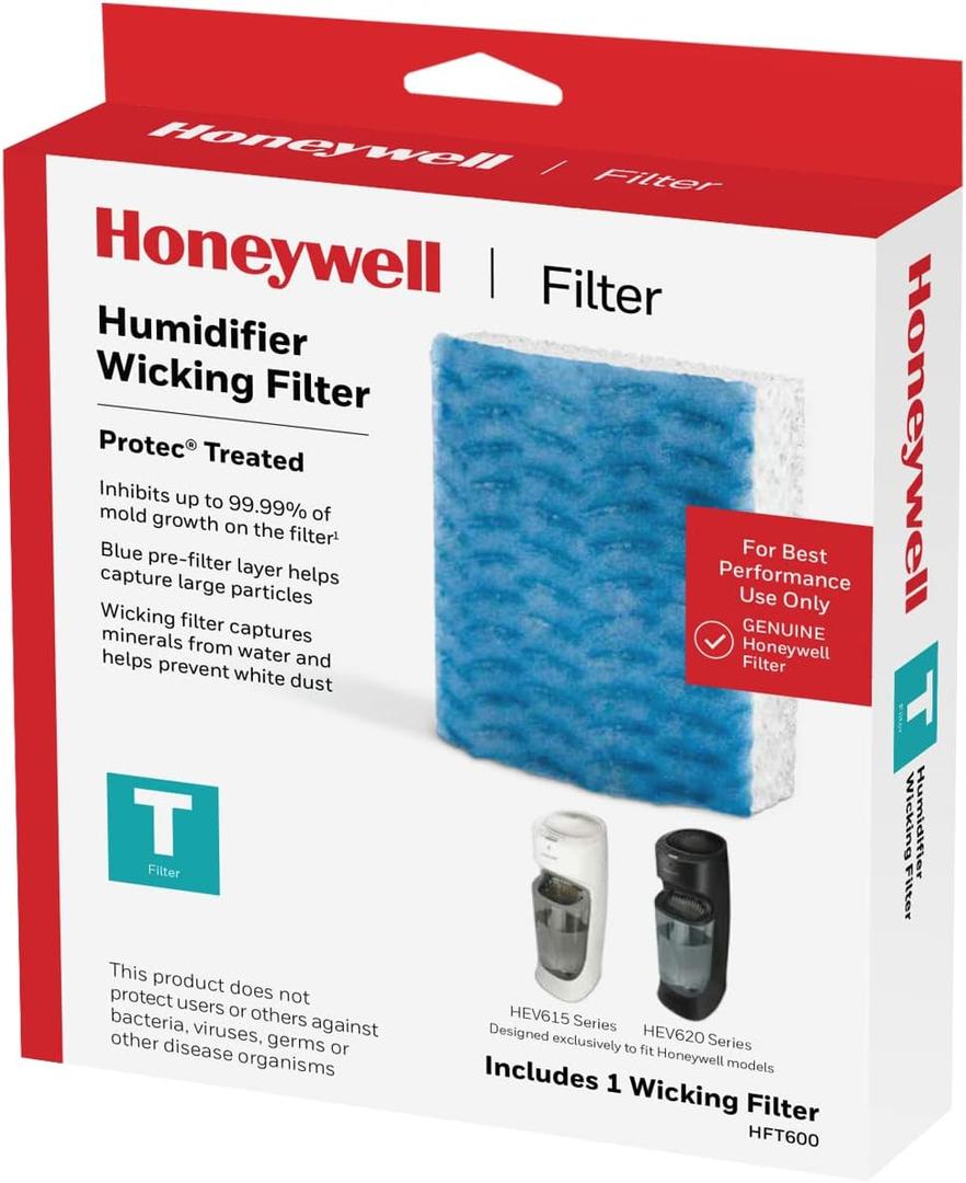 Honeywell HFT600PF1 Replacement Wicking Filter T, White
