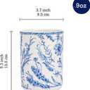 Bico Blue Garden Toile De Jouy Ceramic Utensil Holder Set of 2, Ceramic Kitchen Utensil Crocks for Countertop, Large Cooking Tool Holder Counter Decor, Spatula Organizer