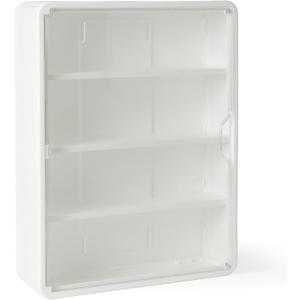 4-Tiers Clear Display Case for Figures, Wall-Mounted Display Box with Adjustable Shelves, Dustproof Display Cabinet Organizer for Mini Figures, Blind Box Toys and Collectibles (White)