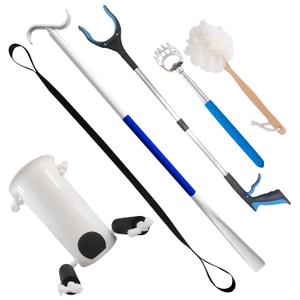 Hip Replacement Kit After Surgery, 6PC Hip Kit for Seniors, Sock Aid, Shoehorn, Total Hip Replacement Prime-Grabber
