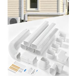 4'' 19.5Ft Mini Split Line Set Cover, Upgraded UV-Proof PVC Pipe
