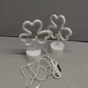 2 Pack St Patricks Day Decorations Neon Signs with Holder Base, USB or Battery Operated Neon Light Green Lucky Clover Lights, LED Table Decoration for Bedroom Indoor Wedding Kids Room Birthday Party