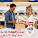 4 x Crochet Bowling Ball Gift for Boyfriend, Valentine's Day Gift for Bowling Enthusiasts, Unique Handmade Sports Decor, Funny for Him